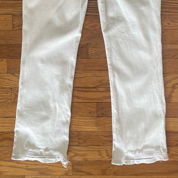 Risen White Straight Leg Jeans size 11/30 - Picture 3 of 6